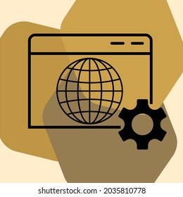 web page sign or symbol, vector isolated design