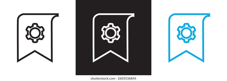 Web page site bookmark icon. Vector illustration. isolated on white and black background. EPS 10