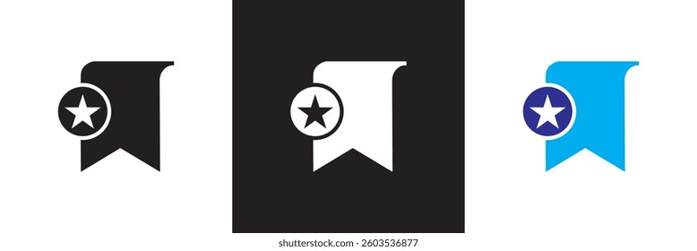 Web page site bookmark icon. Vector illustration. isolated on white and black background. EPS 10