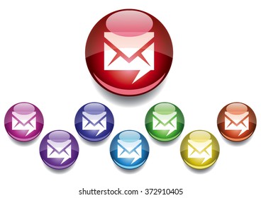 Web page or software icons and buttons.