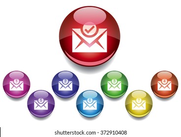Web page or software icons and buttons.