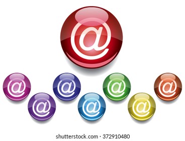 Web page or software icons and buttons.