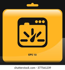 web page speed flat icon with long shadow. vector illustration