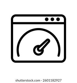 Web page speed icon, Line Vector graphics