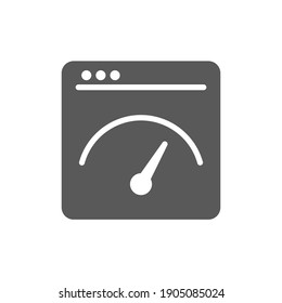 Icono vectorial de velocidad de página web. signo plano relleno para concepto móvil y diseño web.