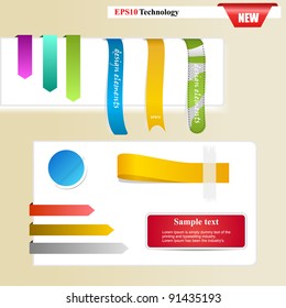 Web page Sticker Designs. Collection of vector elements.