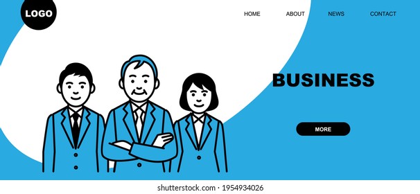 Web page template of business. Landing page concepts for website development. Vector illustration.