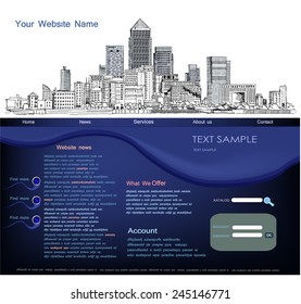  Web page template with capital illustration Web page template with capital illustration