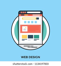 A web page template is here to concept web design icon 