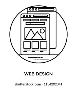 A web page template is here to concept web design icon 