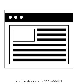 web page template isolated icon