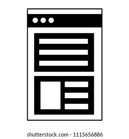 web page template isolated icon