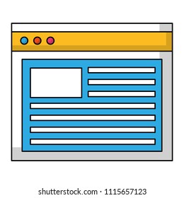 web page template isolated icon