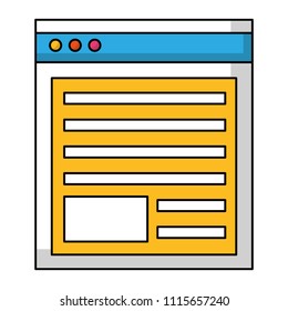 web page template isolated icon
