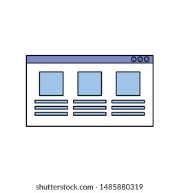web page template isolated icon