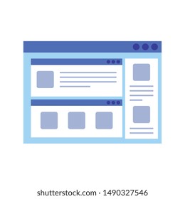 web page template isolated icon
