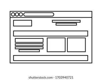 web page template isolated icon vector illustration design