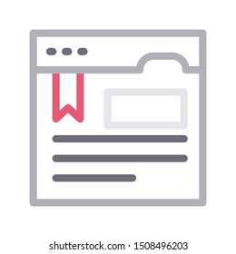 web page thin line vector icon