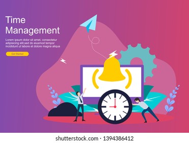 Web page time management and procrastination concept. planning and strategy for business banner 