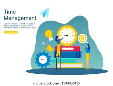 Web page time management and procrastination concept. planning and strategy for business banner 
