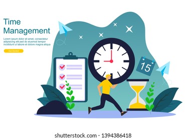 Web page time management and procrastination concept. planning and strategy for business banner 