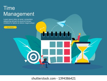 Web page time management and procrastination concept. planning and strategy for business banner 