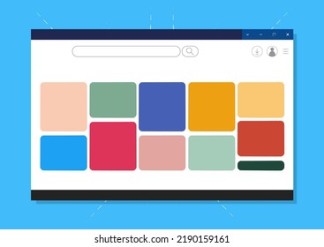 Web Page UI Design Template Vector Illustration