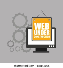 web page under construction vector illustration design