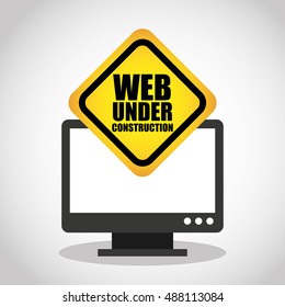 web page under construction vector illustration design