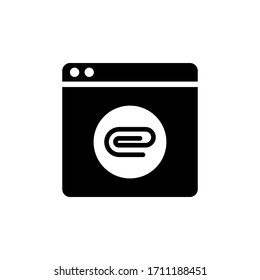 Web page and upload file icon. Document uploading concept.