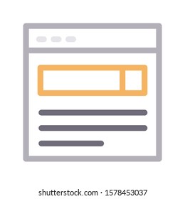 web page vector color line icon 