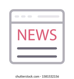 web page vector color line icon 