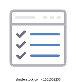 web page vector color line icon 