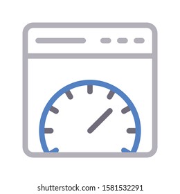 web page vector color line icon 
