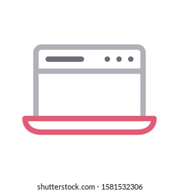 web page vector color line icon 