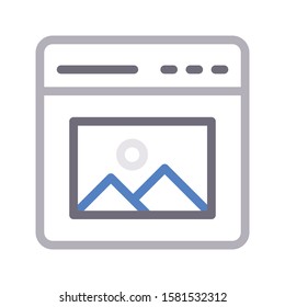 web page vector color line icon 