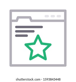 web page vector color line icon 