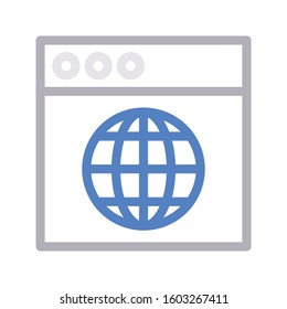 web page vector color line icon 