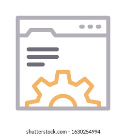 web page vector color line icon 