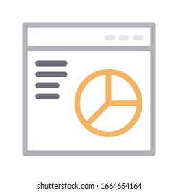 web page vector color line icon 