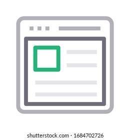 web page vector color line icon 