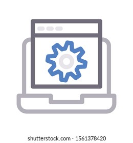 web page vector colour line icon 