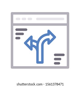 web page vector colour line icon 