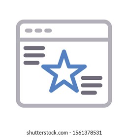 web page vector colour line icon 