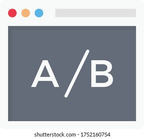 web page vector flat color icon 