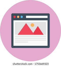 Webpage Vektorfarbensymbol 