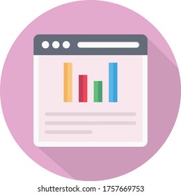 web page vector flat color icon 