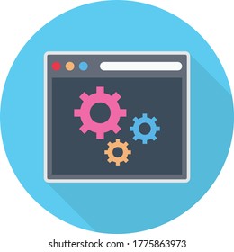 icono de color plano vectorial de página web 