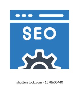 web page vector glyph color icon 