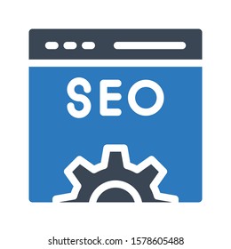 web page vector glyph color icon 